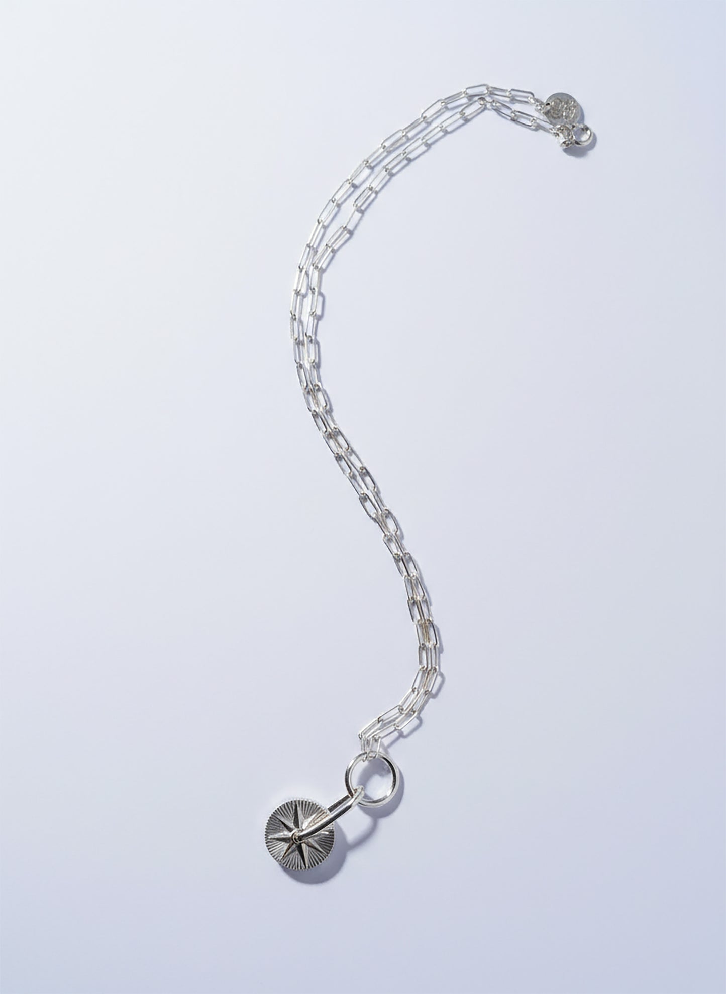 Compass Pendant Necklace in Sterling Silver