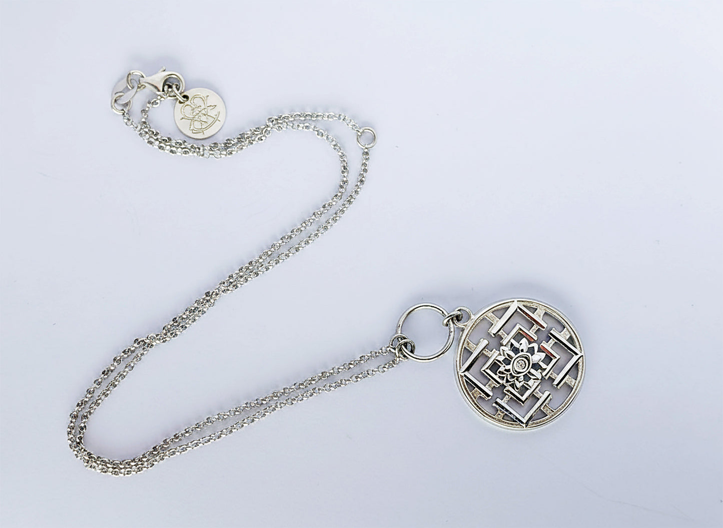 Wheel of Time Pendant Necklace in Sterling Silver
