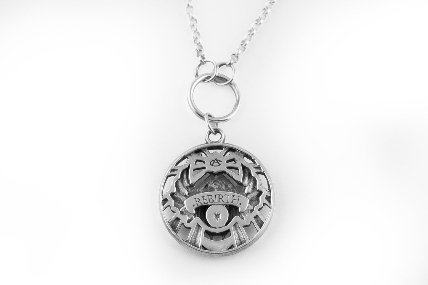 Scarab Talisman Necklace in Sterling Silver